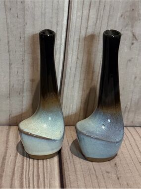 2 Vintage Peter Pots Seagull Oil Decanter Cruet Vase Vessel Each Signed